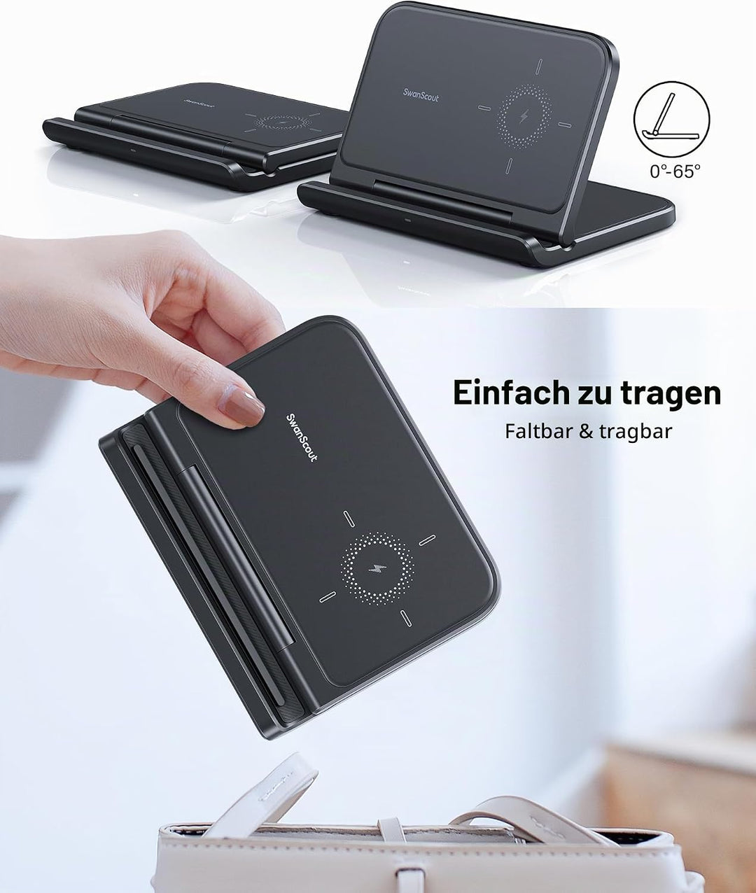 Faltbar Induktive Ladestation für Samsung Z Fold 8/8 Ultra, SwanScout 503S