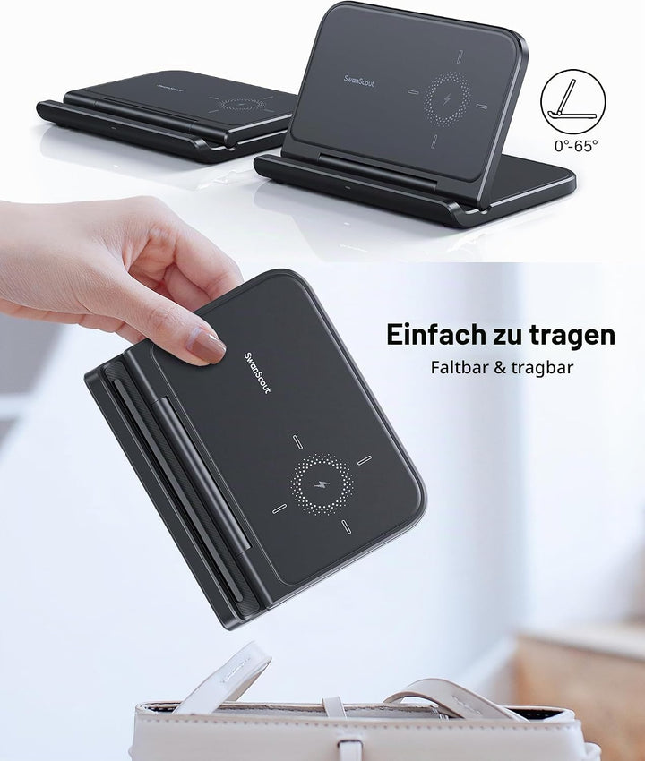 Faltbar Induktive Ladestation für Samsung Z Fold 8/8 Ultra, SwanScout 503S