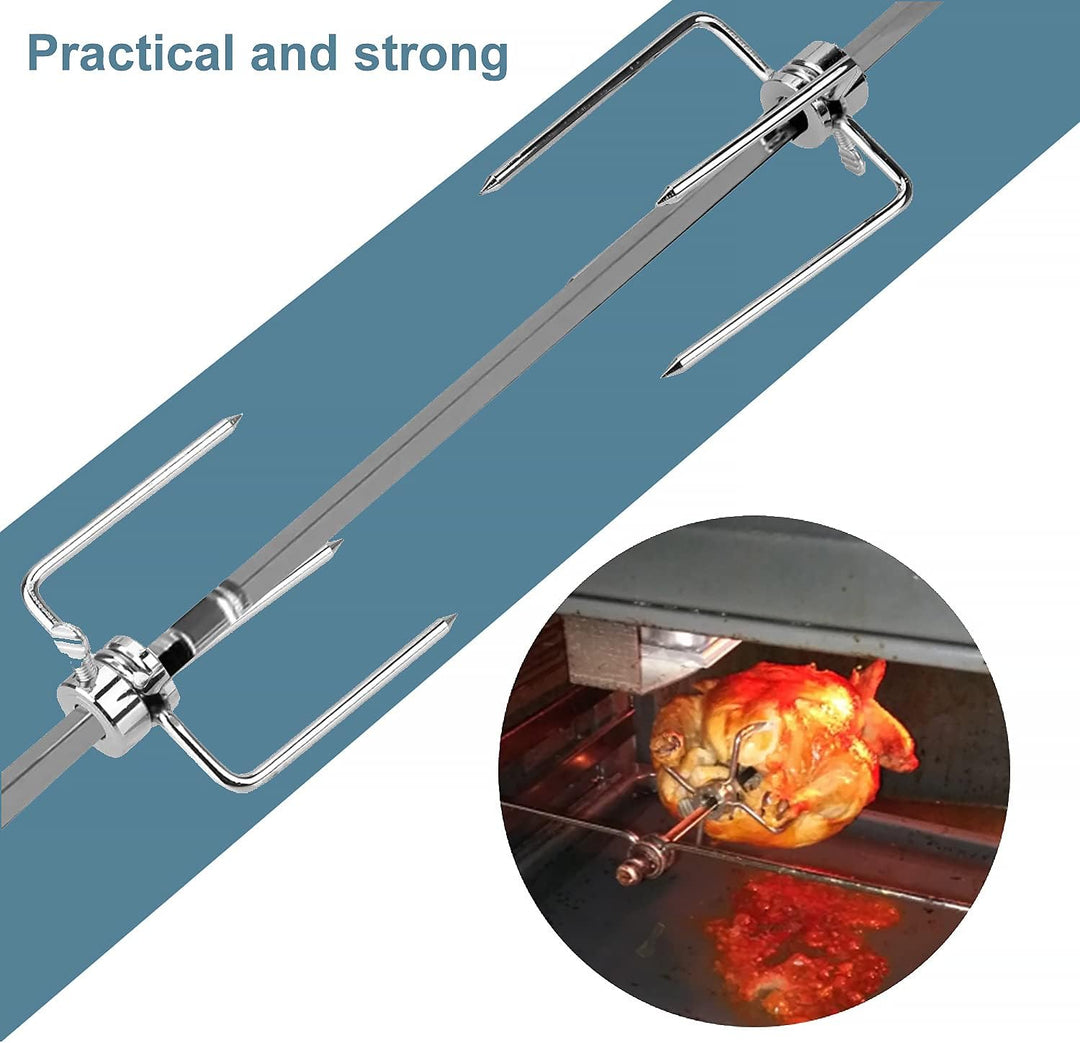 CPROSP 2 Fleischklammer für Drehspiess, Fleischnadeln für Grillspiess Ddelstahl mit Durchmesser 11,5