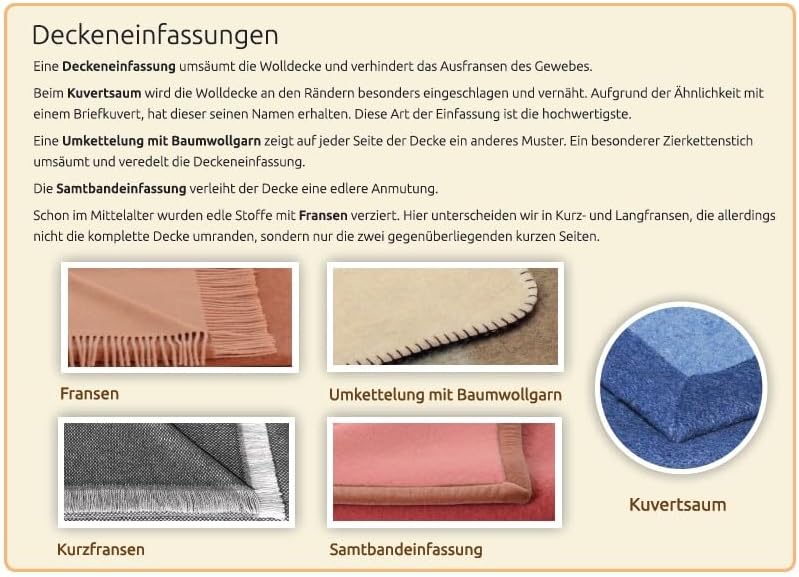 STEINBECK Decke Melanie aus 100% Schurwolle in 2 Farben und 3 Grössen, Rot 150 x 200 cm 150 x 200 cm