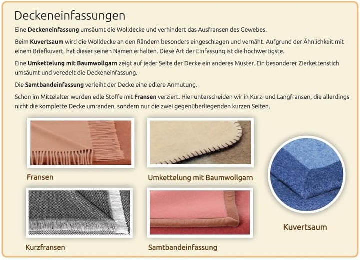 STEINBECK Decke Melanie aus 100% Schurwolle in 2 Farben und 3 Grössen, Rot 150 x 200 cm 150 x 200 cm