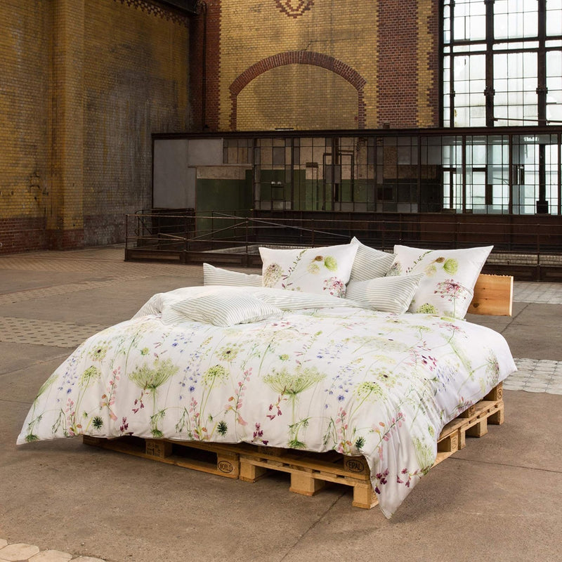 ESTELLA Bettwäsche Meadow | grün 200x220 + 2x 80x80 Grün, 200x220 + 2x 80x80 Grün