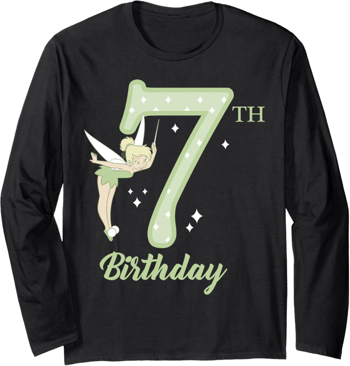 Disney Peter Pan 7th Birthday Tinkerbell Portrait Langarmshirt