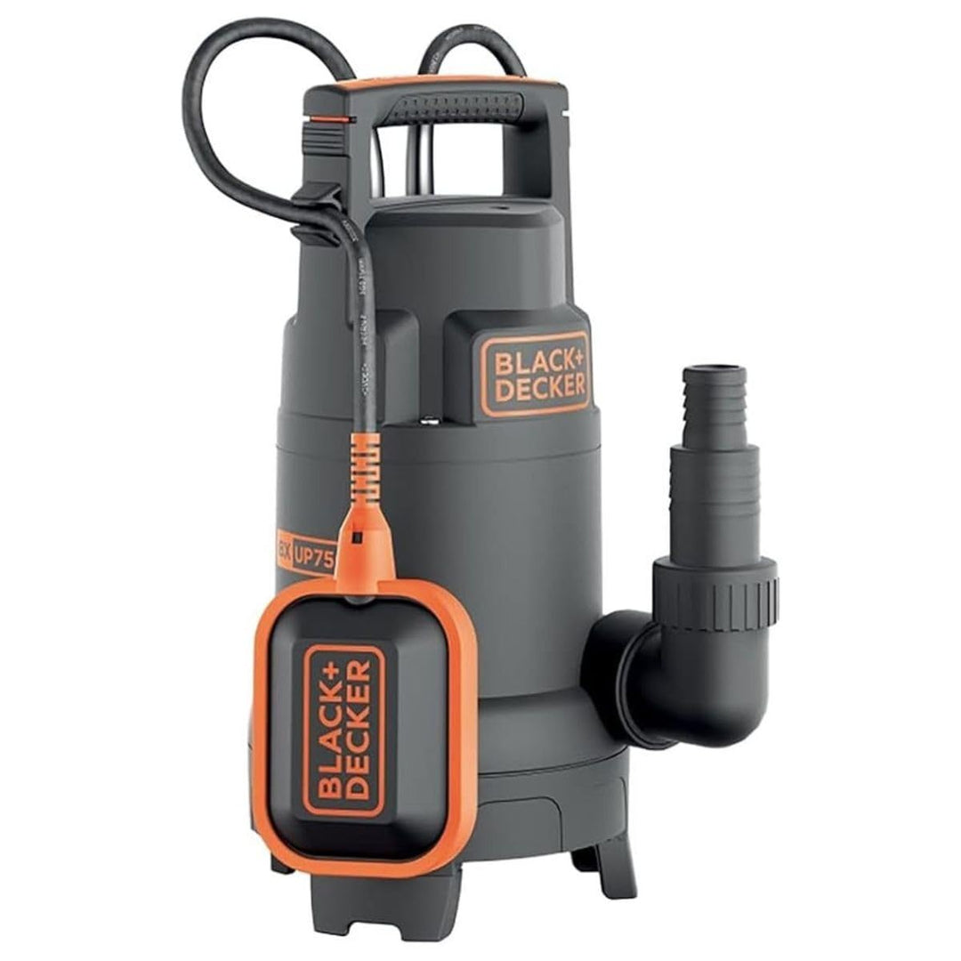 BLACK+DECKER BXUP750PTE Tauchpumpe für Klar- und Schmutzwasser (750 W, max. Förderleistung 13.000 l/
