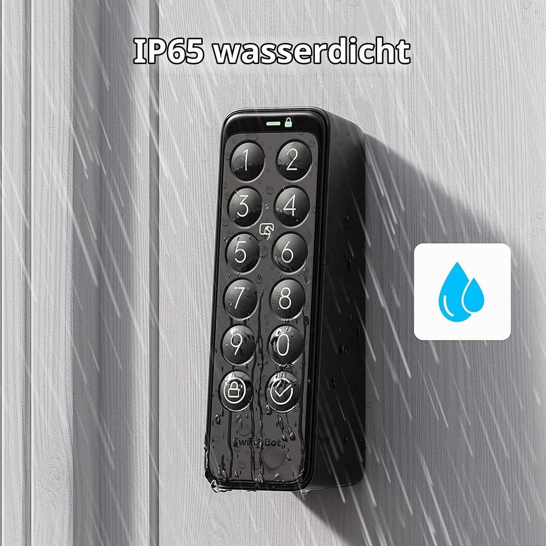 SwitchBot Keypad Touch, Smartes Tastenfeld mit Fingerabdruck-Sensor, NFC-Kartenleser, IP65 Schutzkla