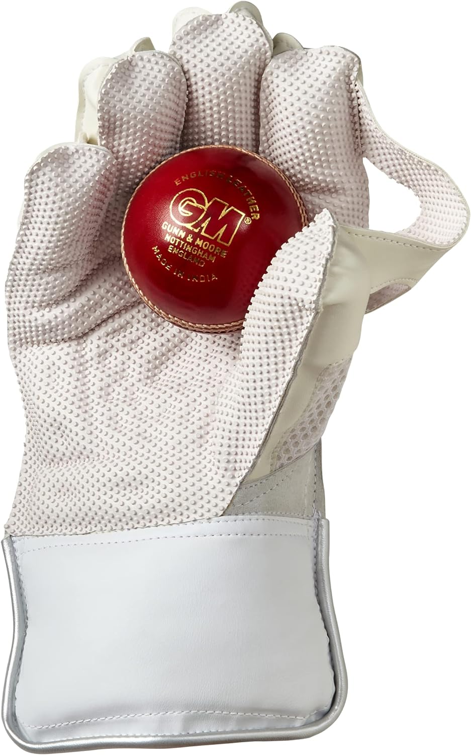Gunn & Moore GM Cricket Wicket-Keeper Schutzhandschuhe | 606 | Weiss/Schwarz | Erwachsene | 1 Paar |
