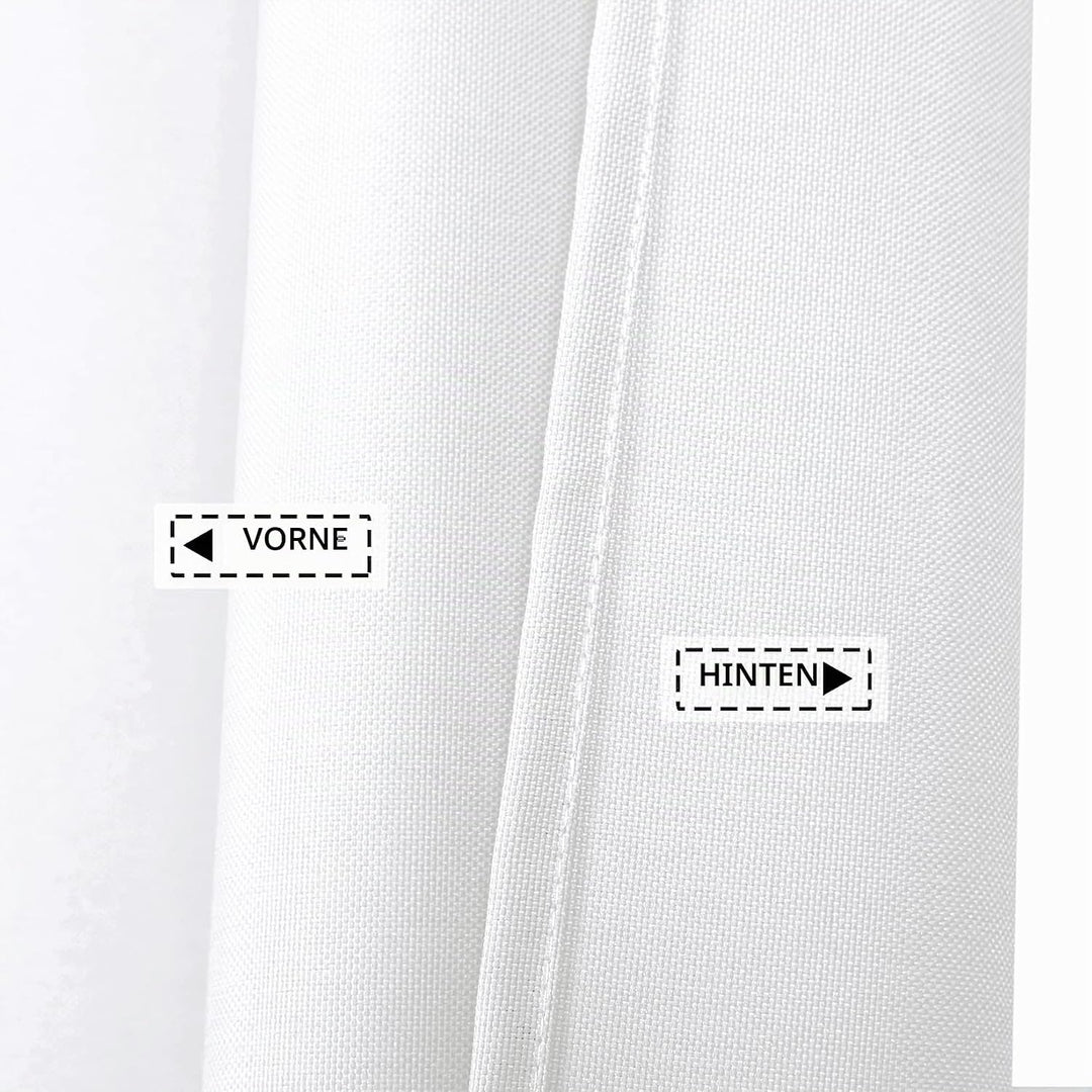 LinTimes Flachs Leinen wie 240GSM Schwerer,breiter Stoff Duschvorhang für Badezimmer mit Haken Hotel
