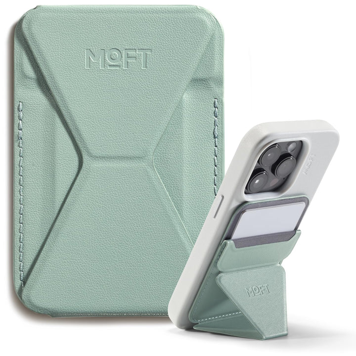MOFT MagSafe Wallet Ständer für iPhone 15/14/13/12 Serie Kompatibel mit MagSafe, MOVAS Vegan Leder M