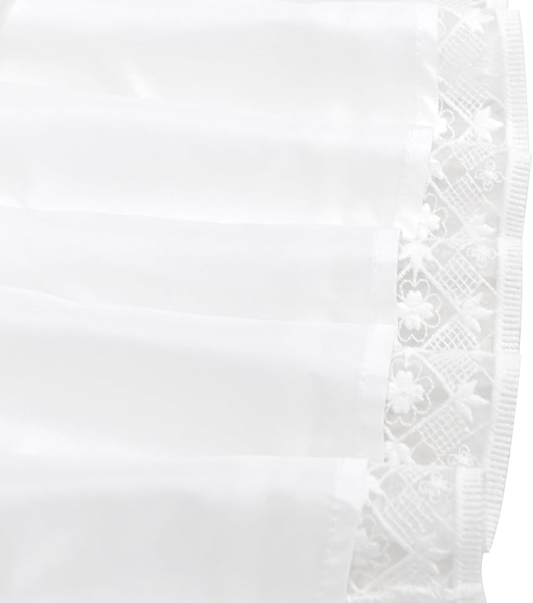 Sunny Fashion Mädchen Kleid Blume Schnüren Saum Hochzeit Erstkommunion Gr. 110-158 122 Weisser Spitz