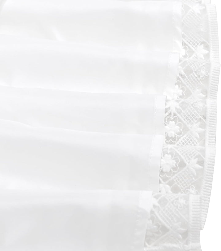 Sunny Fashion Mädchen Kleid Blume Schnüren Saum Hochzeit Erstkommunion Gr. 110-158 122 Weisser Spitz