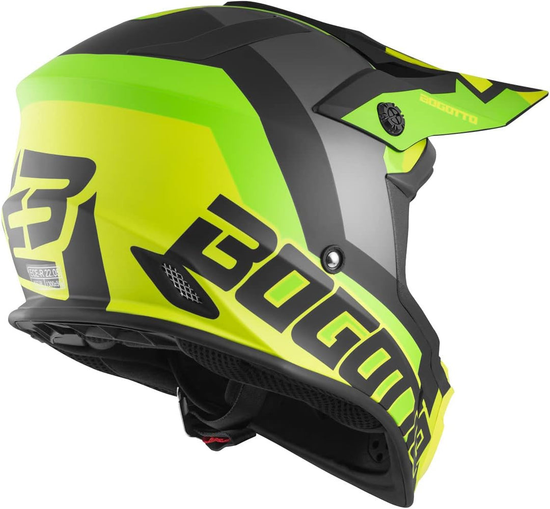 Bogotto V332 Unit Motocross Helm L Gelb, L Gelb