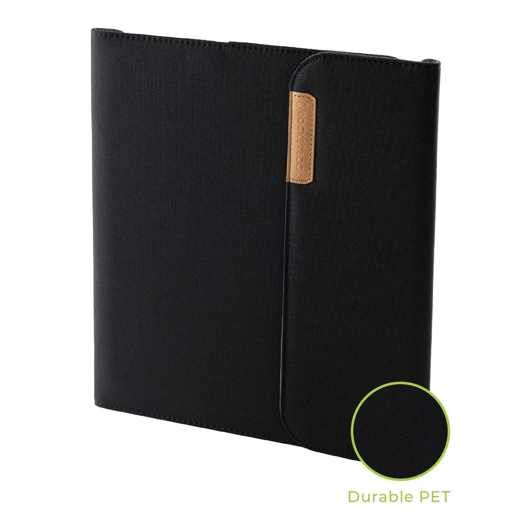 Rocketbook Flip Capsule Folio Cover – 100% recycelbare Hülle mit Stifthalter, Magnetverschluss und I