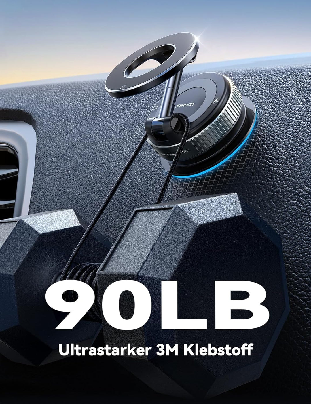 JOYROOM Vakuum Handyhalterung Auto Magnet Faltbar, Saugnapf Handy Halterung Auto Magsafe mit 360° Ve