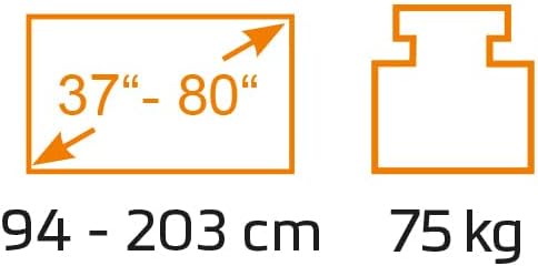 My Wall HE7-1L TV-Wandhalterung Integrierte Wasserwaage 94,0 cm (37 Zoll) - 203,2 cm (80 Zoll), Star