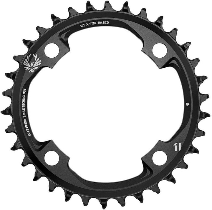 Sram X-sync Eagle Kettenblätter 104mm Schwarz, 104mm Schwarz