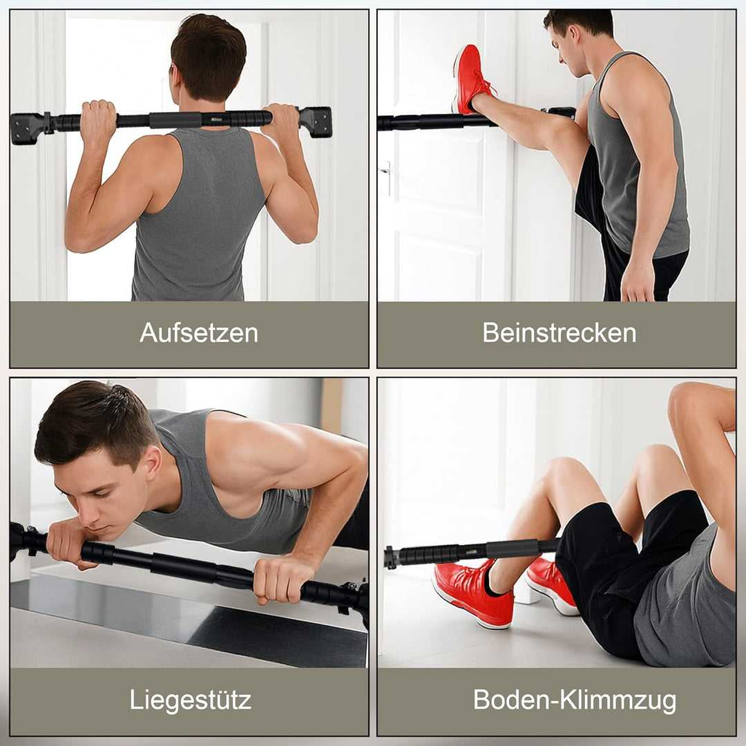 Length Adjustable Pull Up Bar for Doorway - 200KG Capacity 72-95 CM No Screw Home Gym Exercise Equip