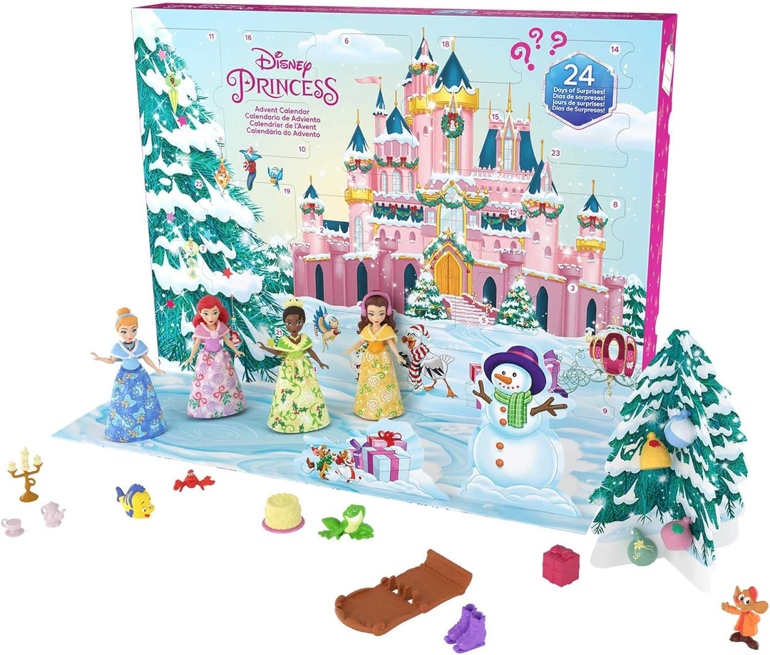 Disney Princess Adventskalender - 24 Türchen mit Geschenken rund um beliebte Filmfiguren wie Tiana,