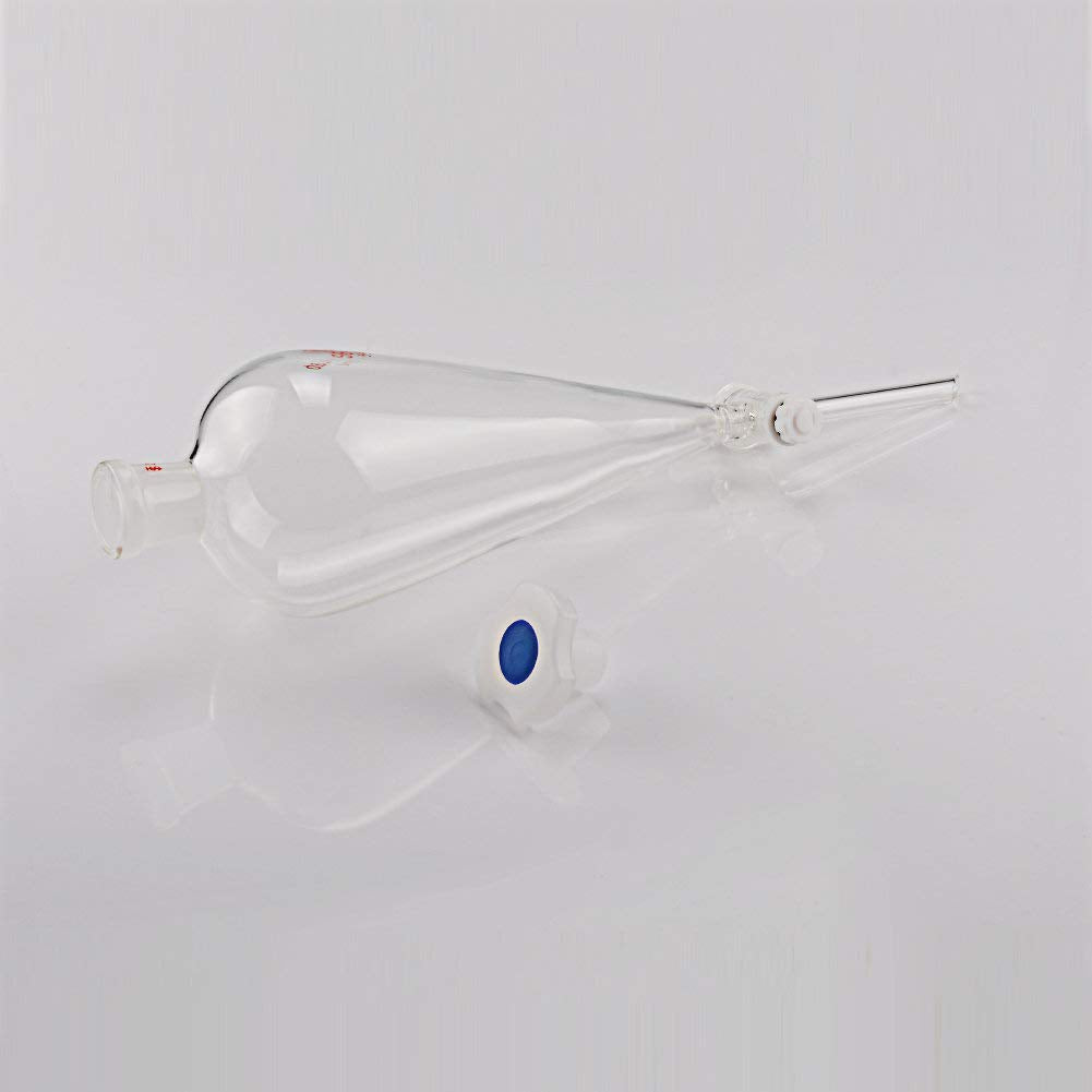 StonyLab 500 ml Trichter aus Borosilikatglas, Separatory Funnel, Schwerwandig Konisch mit 24/40 Gele