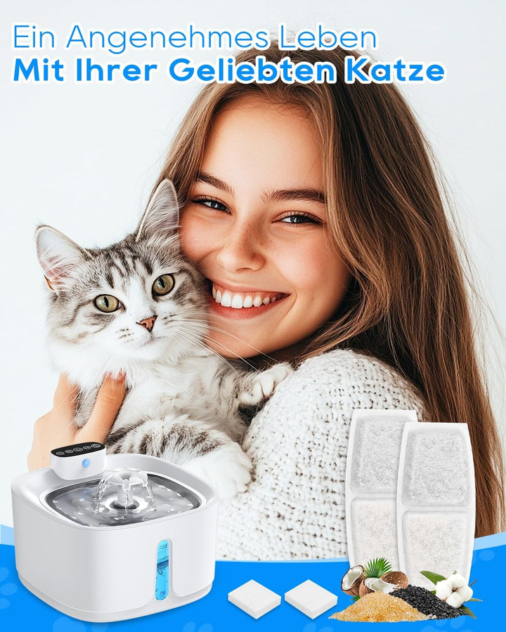 Haliya Katzenbrunnen Filter 12+12 Stück, Wasserfilter Trinkbrunnen Passend für Pliera 3.2L Katzenbru