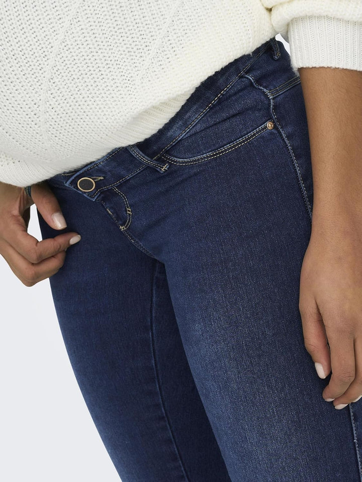 ONLY MATERNITY Damen Olmroyal Life Sk Mbd Jeans Dnm Noos, Medium Blue Denim, S / 32L