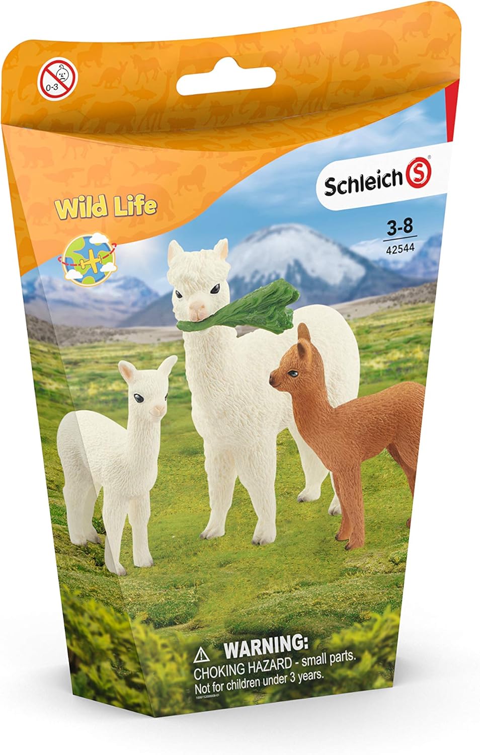 SCHLEICH 42544 Alpakafamilie, für Kinder ab 3+ Jahren, WILD Life - Spielset Single Standardverpackun