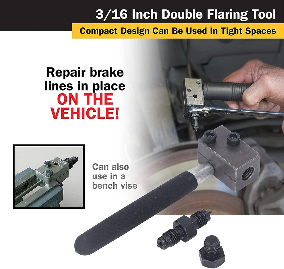 VOBOR 3/16 Zoll Bördelgerät Bremsleitung,Bremsleitung Bördelgerät 45 Degree SAE For Car Steel Nickel