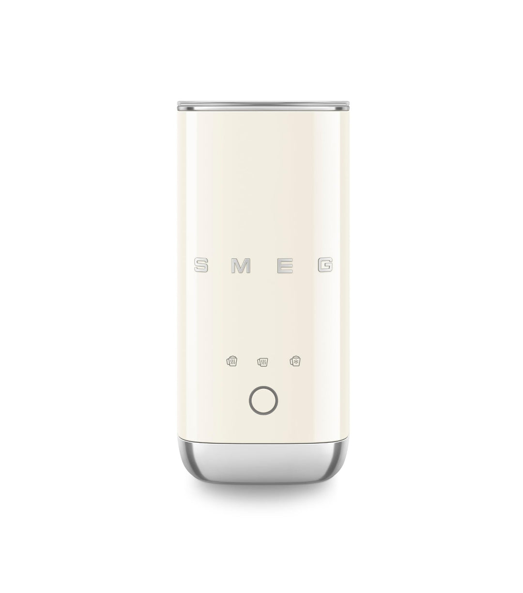 Smeg, MFF02CREU Elektrischer Milchaufschäumer, 3 Getränkefunktionen, abnehmbarer Schneebesen, Antiha