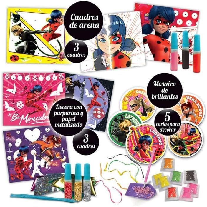Educa 18931 Loisirs Créatifs. Coffret Multi activités Miraculous Ladybug. Für kreative Hobbys. Set f