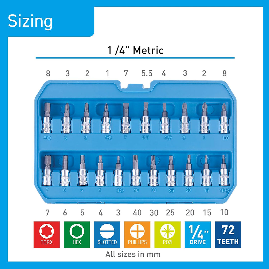 Blue Spot 01530 Steckschlüsselset, Chrom-Vanadium, 46-teilig 1 Mehrfarbig, 1 Mehrfarbig