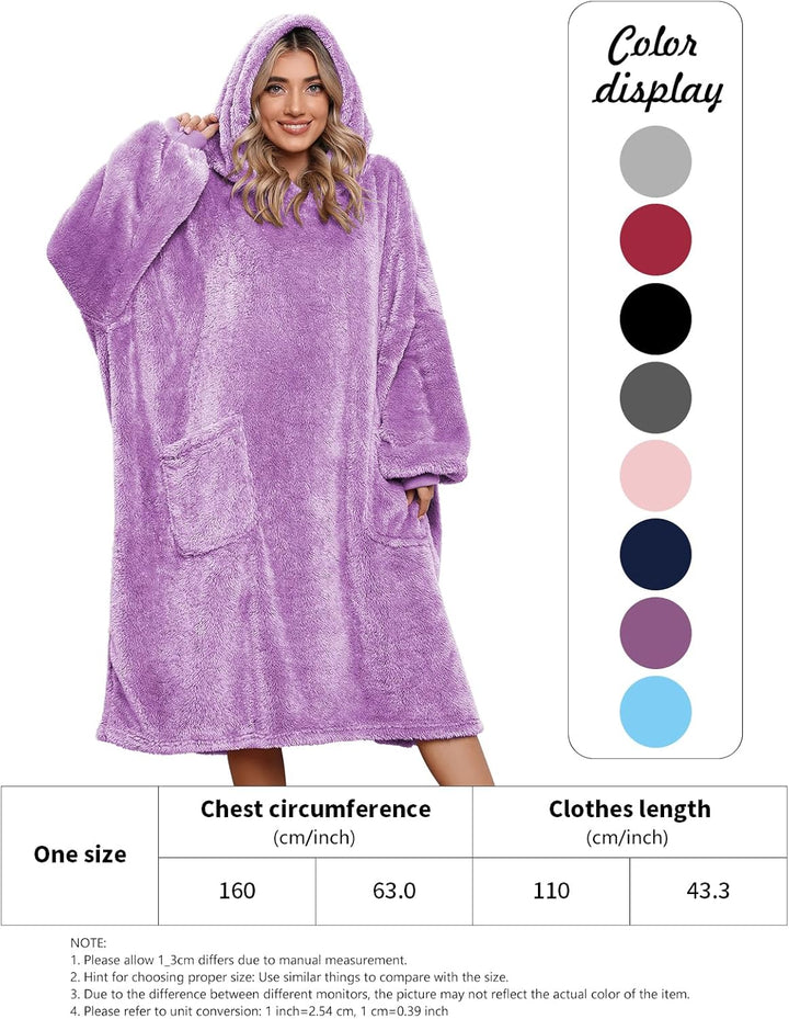 UMIPUBO Hoodie Decke Damen Oversize Sherpa Deckenpullover Blanket Hoodie Warm Winterpullover Decken