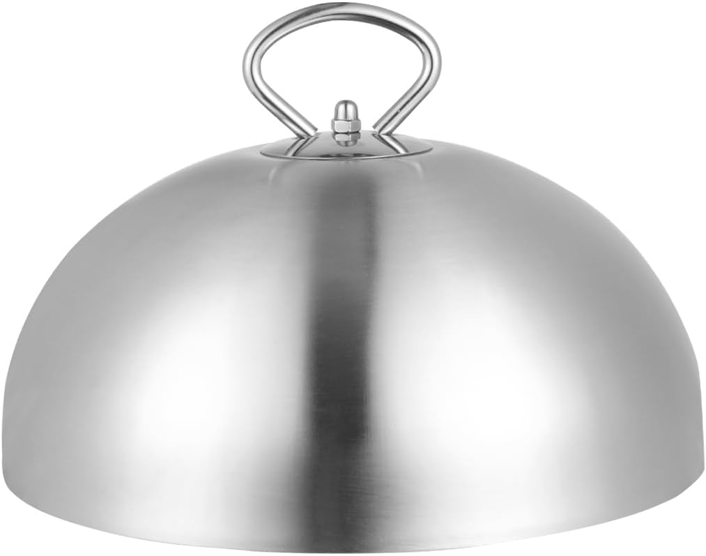 HEMOTON Edelstahl Speiseglocke Tellerglocke Teppanyaki Deckel Steak Abdeckhaube Burgerhaube Schmelzk
