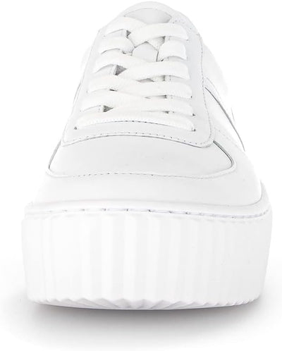 Gabor Damen Low-Top Sneaker, Frauen Halbschuhe,Wechselfussbett 39 EU Weiss, 39 EU Weiss