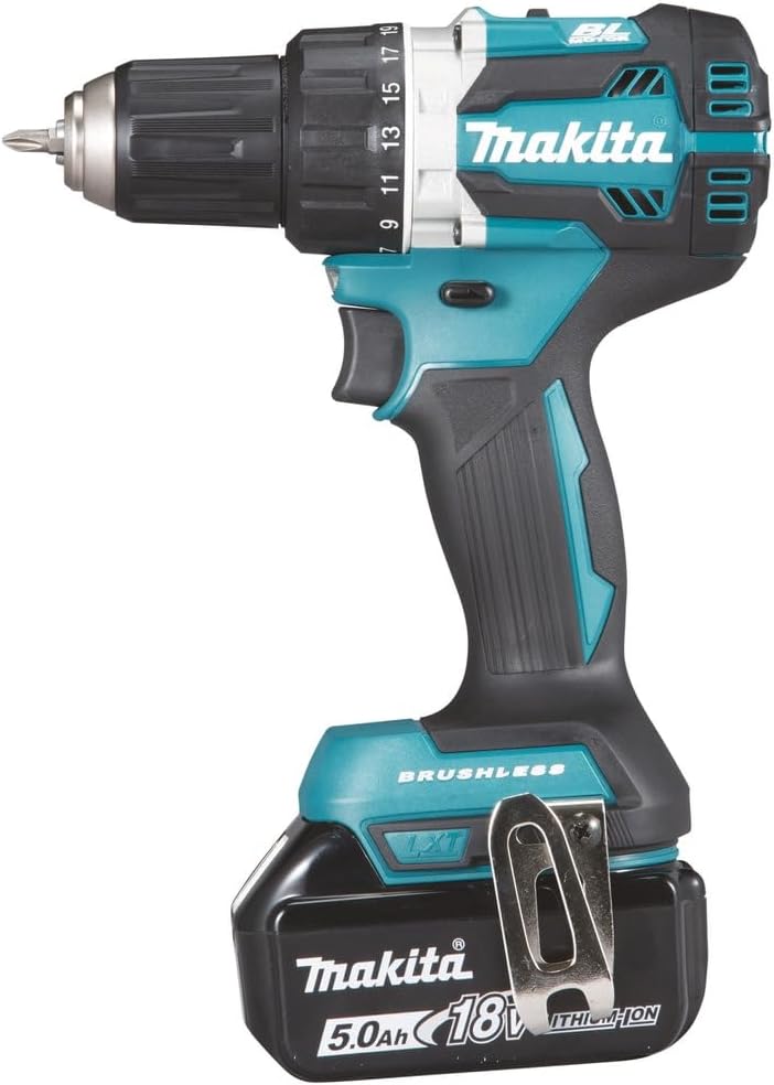 Makita DDF484RTJ Akku-Bohrschrauber 18 V / 5,0 Ah, 2 Akkus + Ladegerät im MAKPAC Bohrschrauber / 2x