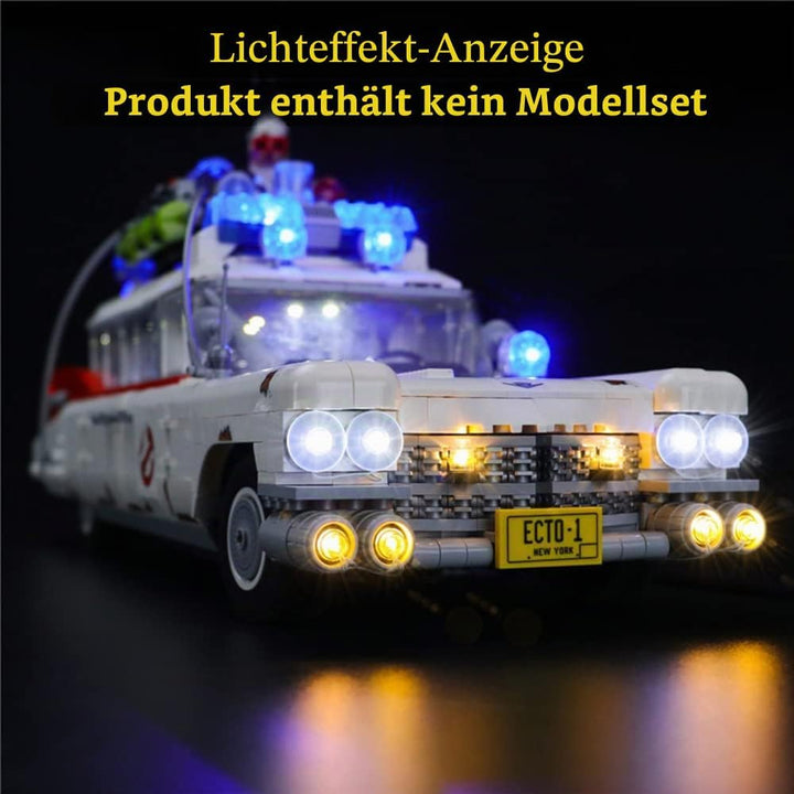 GEAMENT LED Licht-Set Kompatibel mit Lego Ghostbusters Ecto-1 - Beleuchtungsset für Creator 10274 Ba