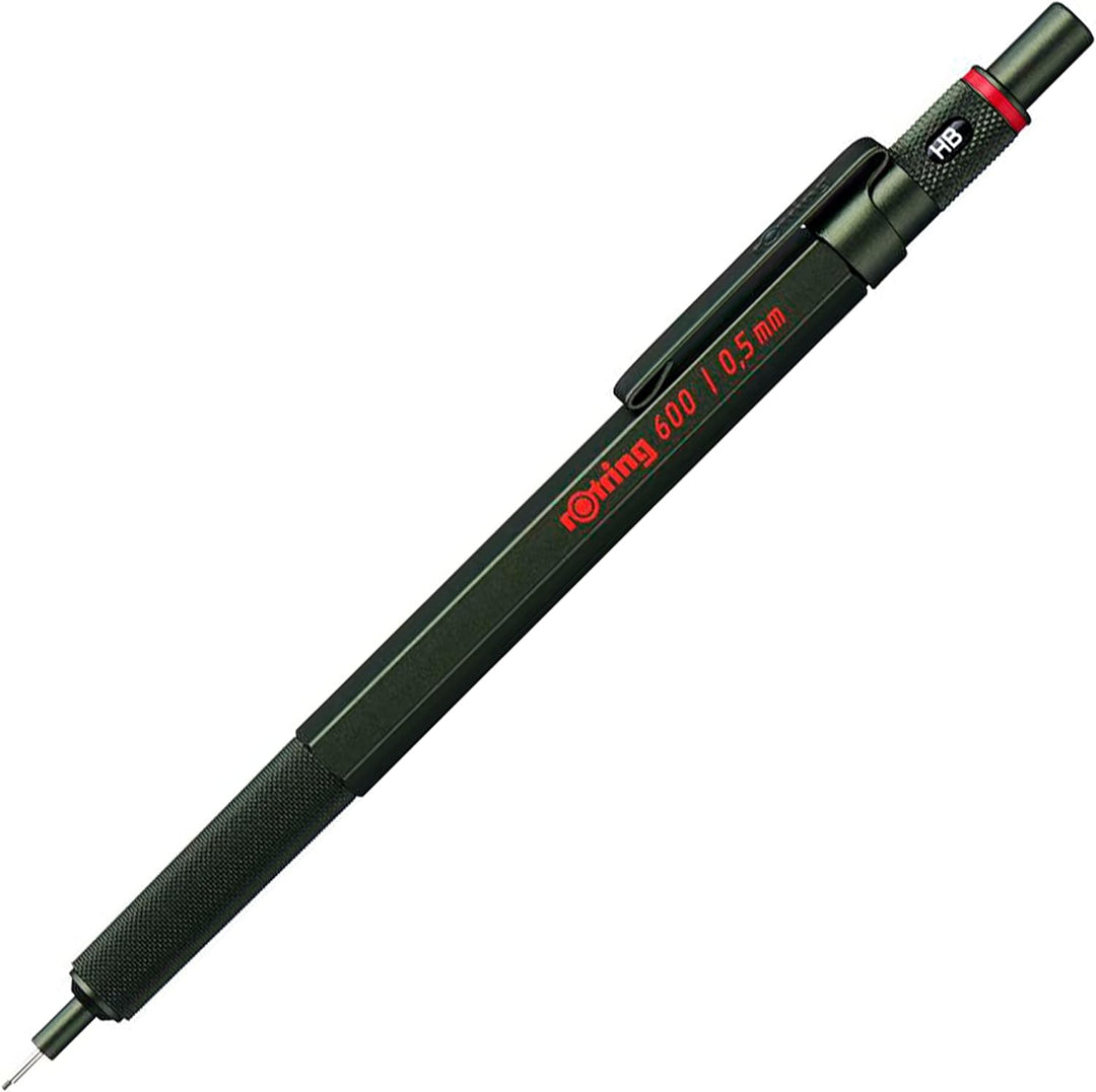 rOtring 600 Druckbleistift | 0,5 mm | Grün | Ergonomisches Vollmetallgehäuse Grün 0.5 mm, Grün 0.5 m