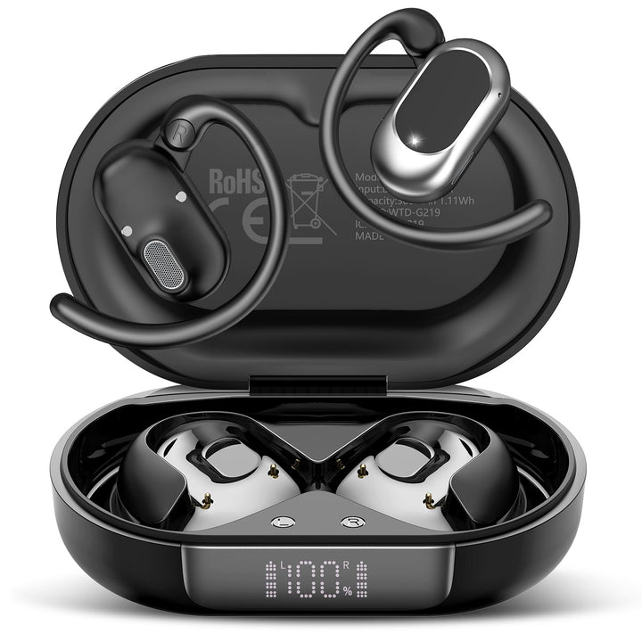 Open Ear Kopfhörer Bluetooth 5.4, 2026 Bluetooth Kopfhörer mit 14,2 mm Treiber, 36Std Ohrhörer Tiefe