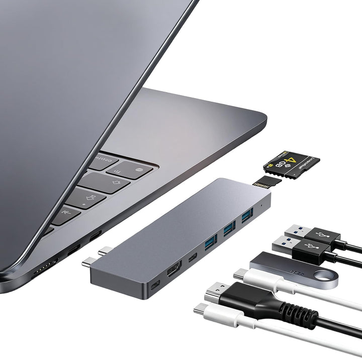 USB C Hub, 8 IN 2 USB Adapter für MacBook Pro Air, Thunderbolt 4 Dock 100W PD, 40Gbps, 4K HDMI, USB