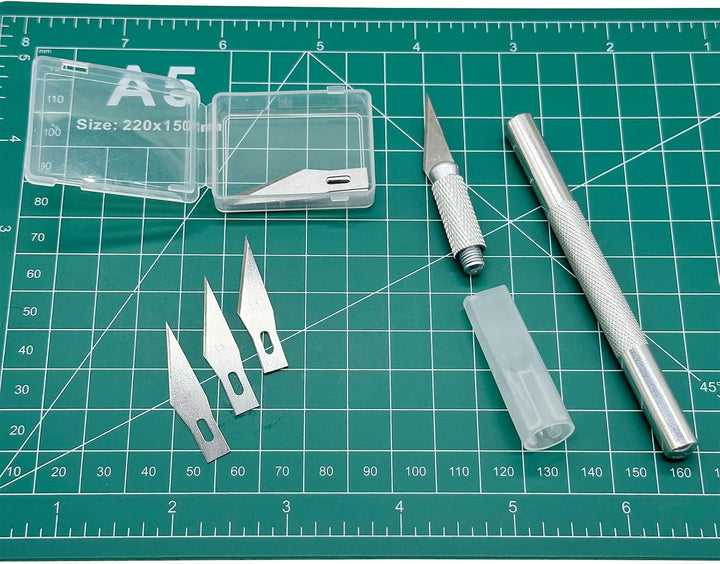 18 Stück Töpferwerkzeug, Polymer Clay Tools, Schneidematte mit Tonschneiderklinge, Lineal für DIY Ba