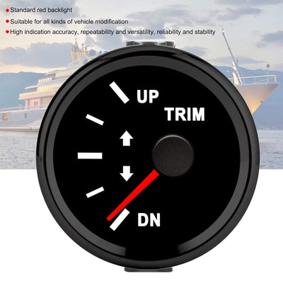 Trimmlehre IP67 Wasserdicht 9-32 V DC 52 Mm Boat Trim Balance Gauge Für Ship Yacht Marine(Schwarzer