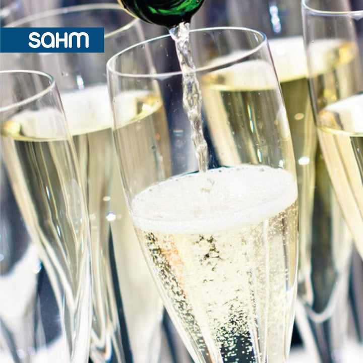 Sahm Sektgläser Set 6 teilig - 220ml Sektglas - Sektkelche Spülmaschinengeeignet & Langlebig - Ideal