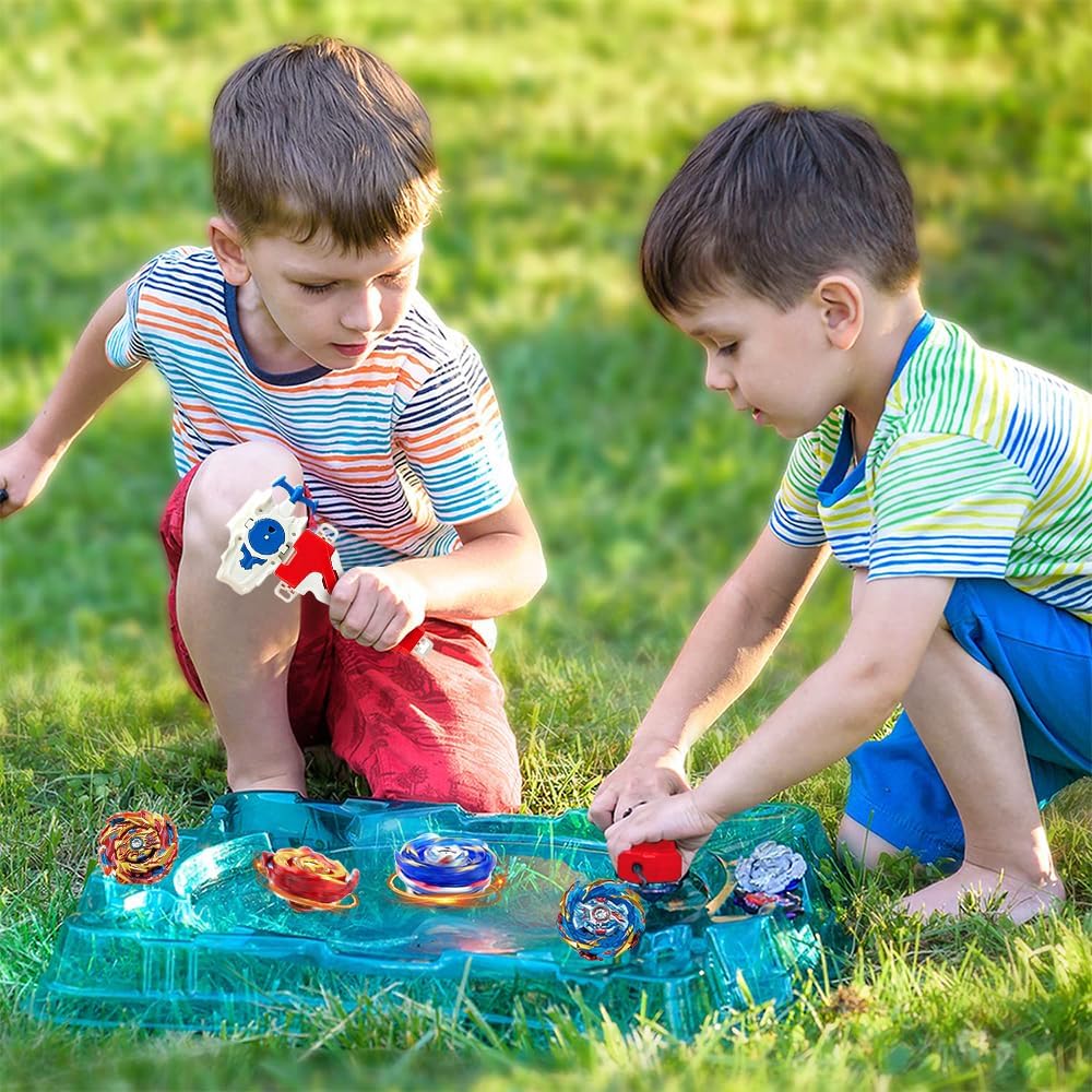 12 in 1 Kampfkreisel Spielzeug Set, Kampfkreisel mit Koffer und Launcher Griff, Battle Burst mit Kre