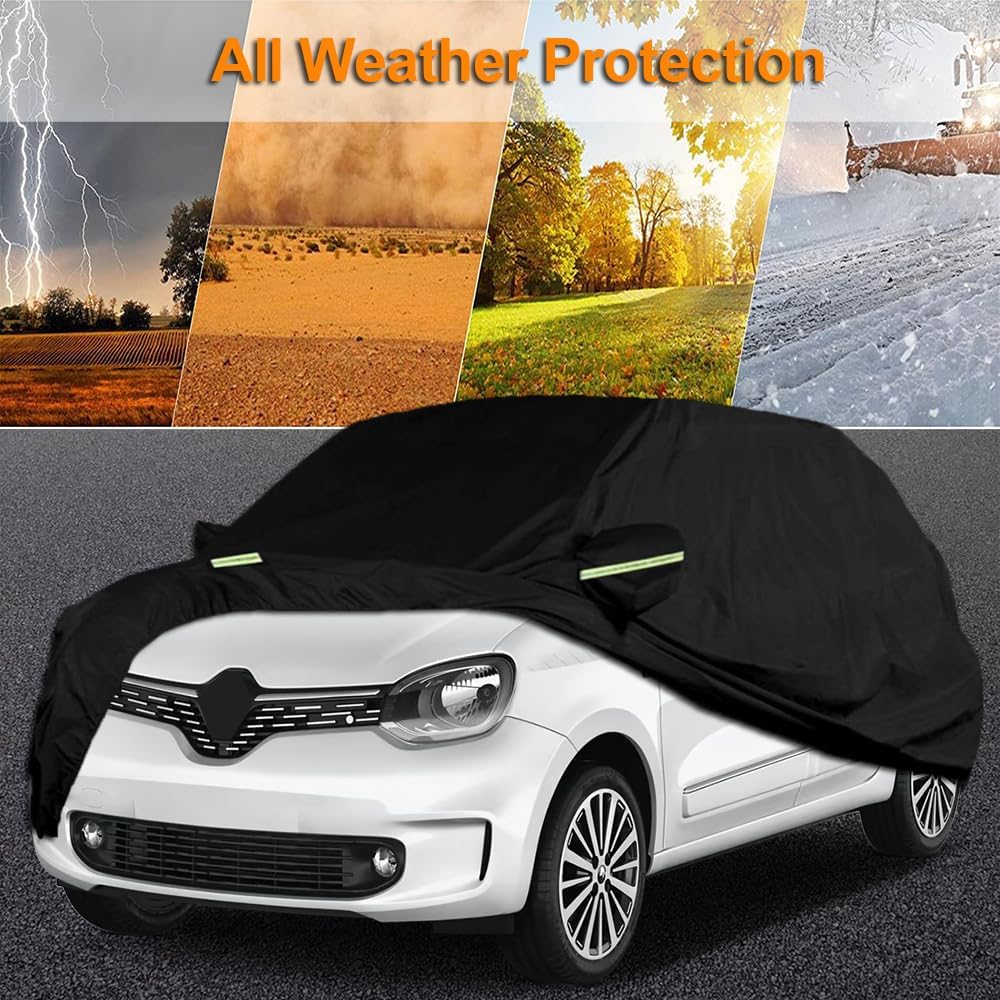 Autoabdeckung Wasserdicht Kompatibel mit Renault Twingo 1993-2024, Atmungsaktiv Vollgarage Autoplane