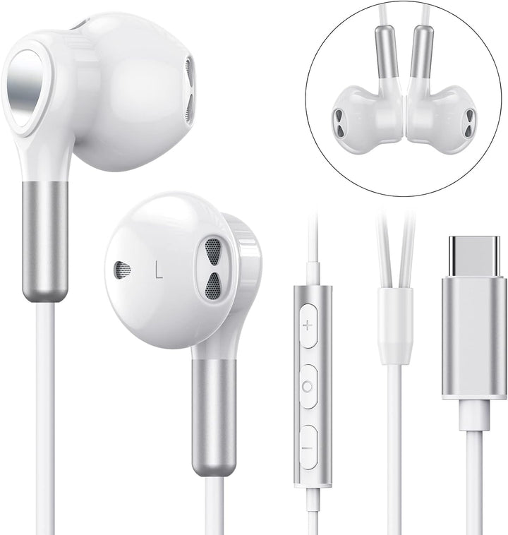 USB C Kopfhörer für Samsung Galaxy S23 Ultra S22 S21 FE S20 A53 A54 USB C Kopfhörer mit Mikrofon In-