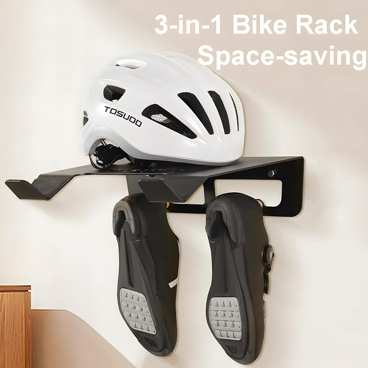 ENGWE MTB 3-in-1 Fahrrad-Wandhalterung mit Haken, platzsparender Fahrradträger für Mountain/Road/Hyb