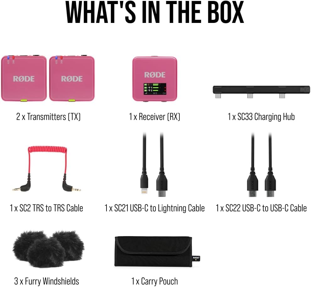 RØDE Wireless GO (Gen 3) – Kompakter kabelloser Mikrofon – Kristallklarer Klang, 32-Bit Float Aufnah