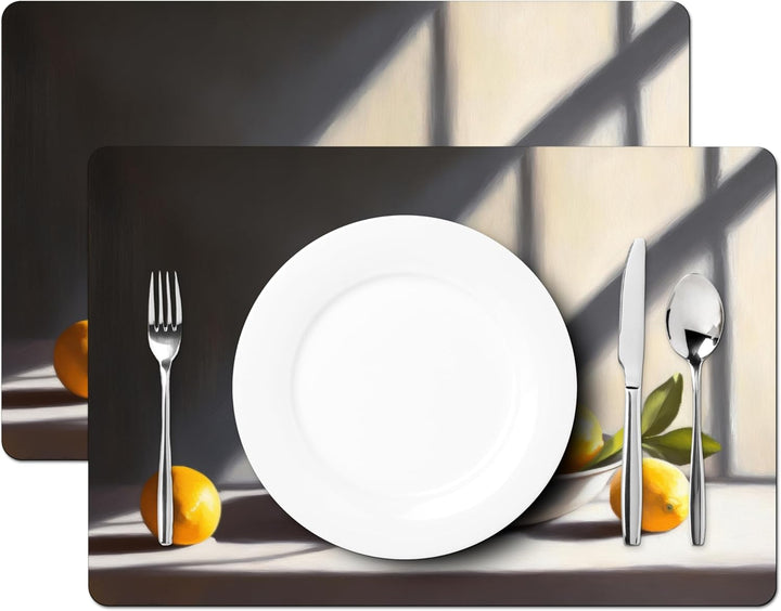 KitchenYeah© Platzsets Abwaschbar 6-Teilig 45x30 cm Tischsets Platzdeckchen Platzset Unterlage Tisch