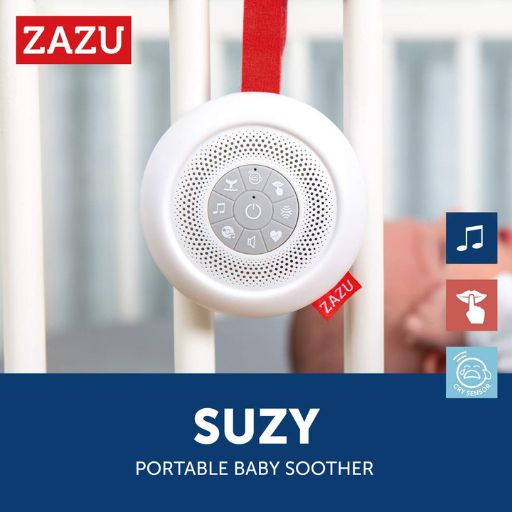 ZAZU Suzy The Baby Soother – Schlafhilfe für Kleinkinder & Baby-Schnuller | 7 beruhigende Melodien i