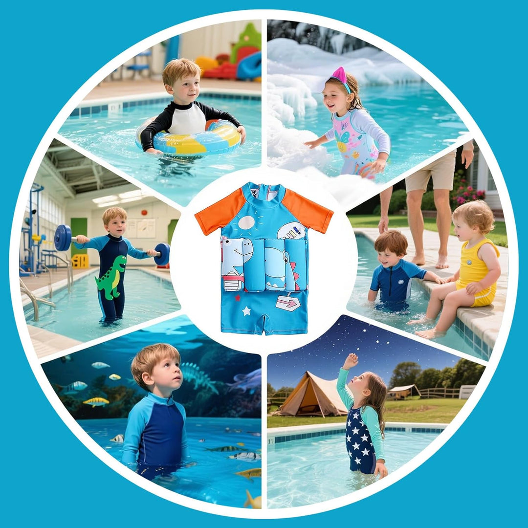 Schwimmhilfe Für Kleinkinder,Mädchen Schwimmweste Schwimmtrainer | Schnelltrocknende Badebekleidung