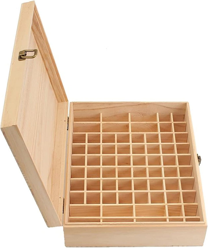 RoseFlower 68 Slots Ätherisches Öl Box aus Holz - Ideales Aufbewahrungsbox Organisator für Ätherisch