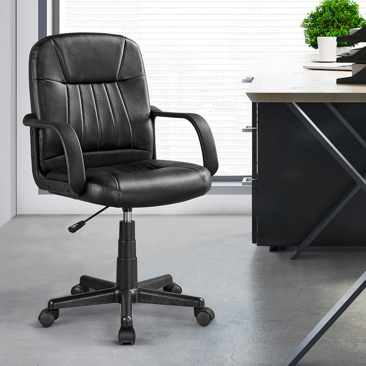 Yaheetech Bürostuhl ergonomischer Computerstuhl, Schreibtischstuhl mit Armlehne, höhenverstellbar un